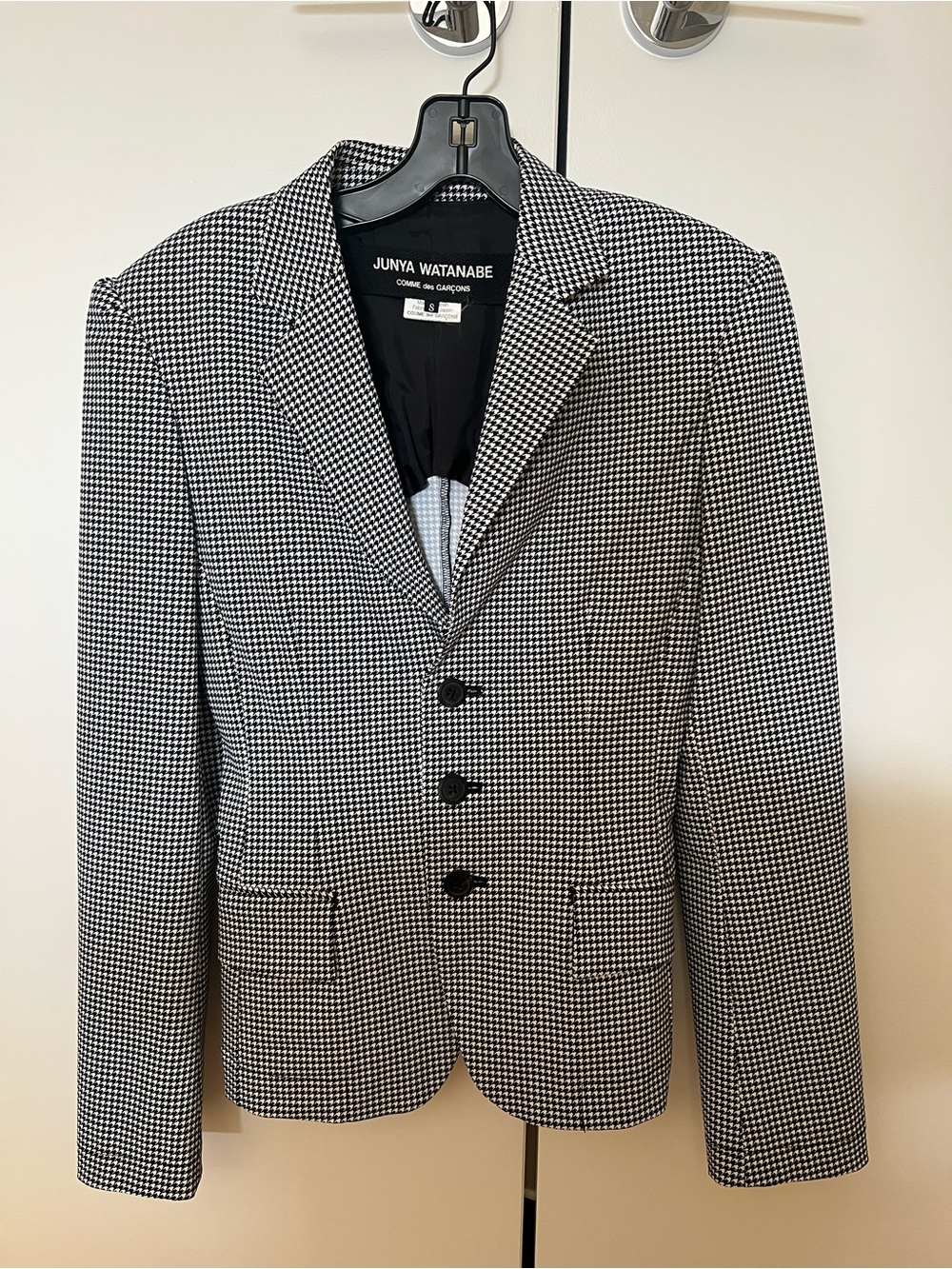 Comme des Garcons Black & White Houndstooth Blazer
